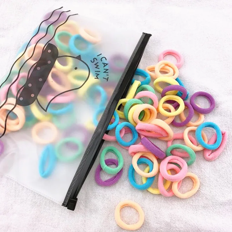 100 шт./кор. маленькие банные резинки для волос новорожденных девочек эластичный