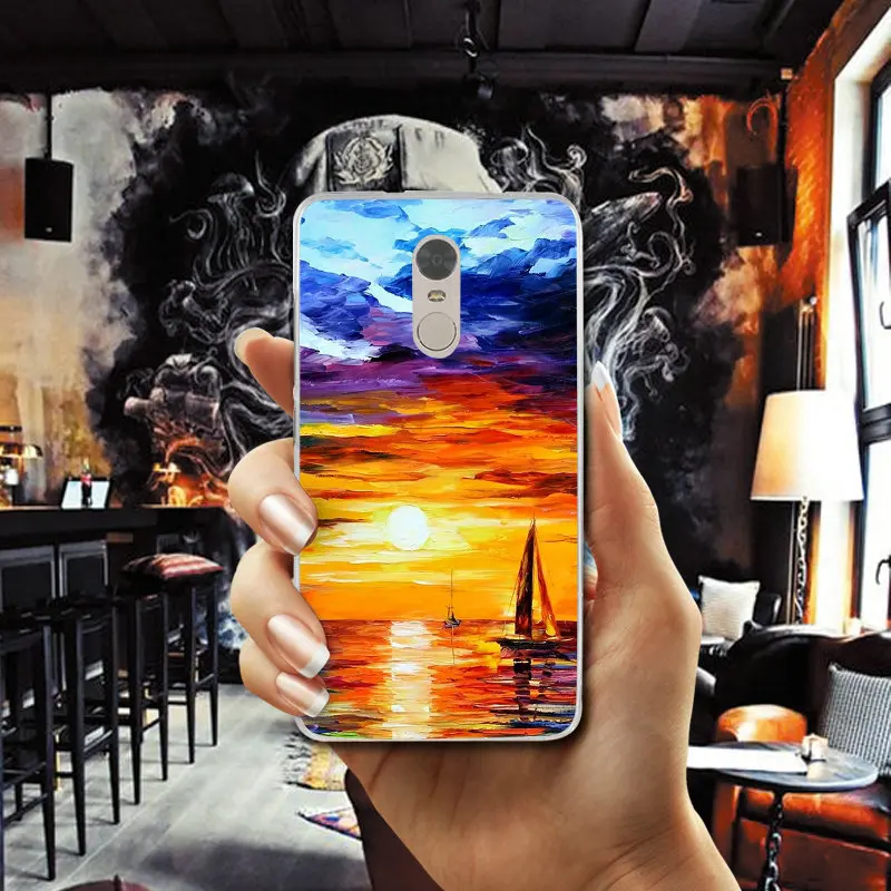 Красивые мягкие силиконовые чехлы из ТПУ Sunrise для телефонов Xiaomi Redmi 3 3S 4 4A 4X 5 5A 6A 7 7A