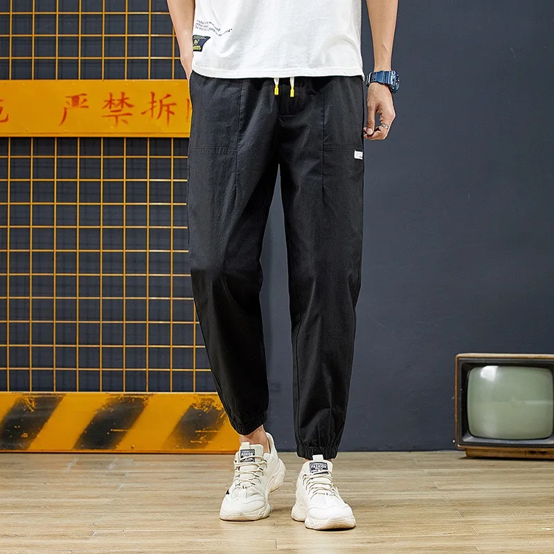 

Повседневные брюки до щиколотки, мужские брюки, уличная одежда, штаны для бега, мужские спортивные брюки, облегающие мужские брюки, новинка 2020