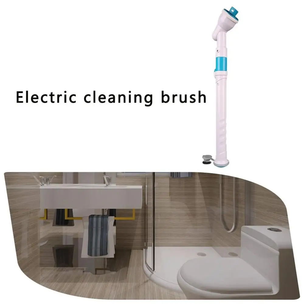 Электрическая вращающаяся скрубберная турбо щетка для очистки беспроводная