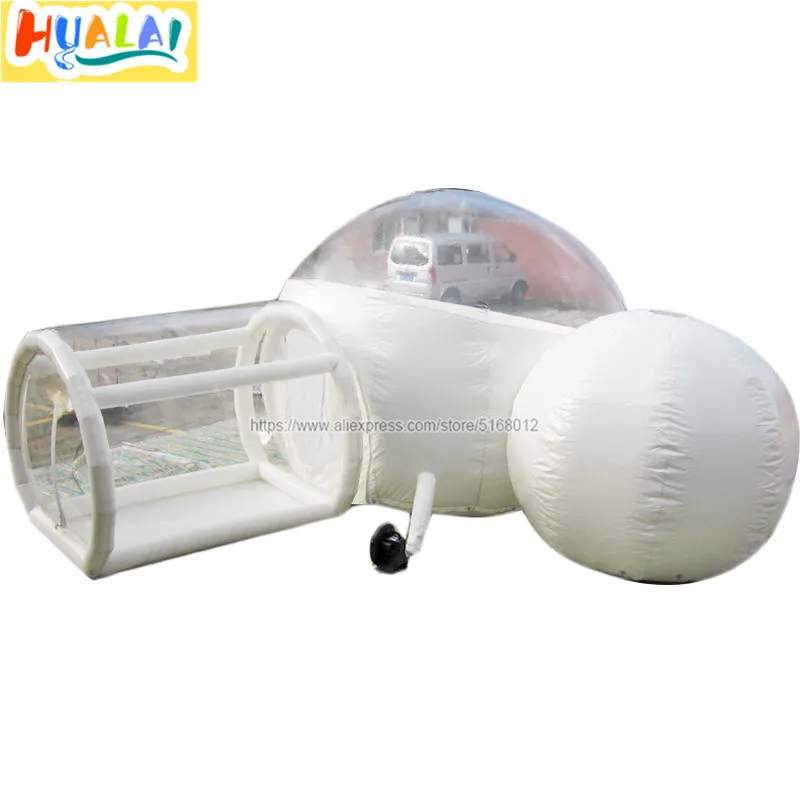 Наружная гигантская прозрачная надувная круглая палатка купольная Одиночная