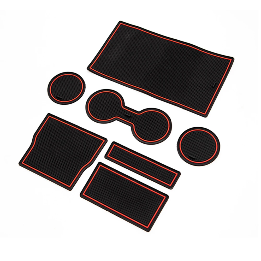 

For Tesla Model 3 2017-2021 Car Gate Slot Pad Door Groove Mat Water Cup Limit Cushion Center Console Liner Silica Gel Carpet