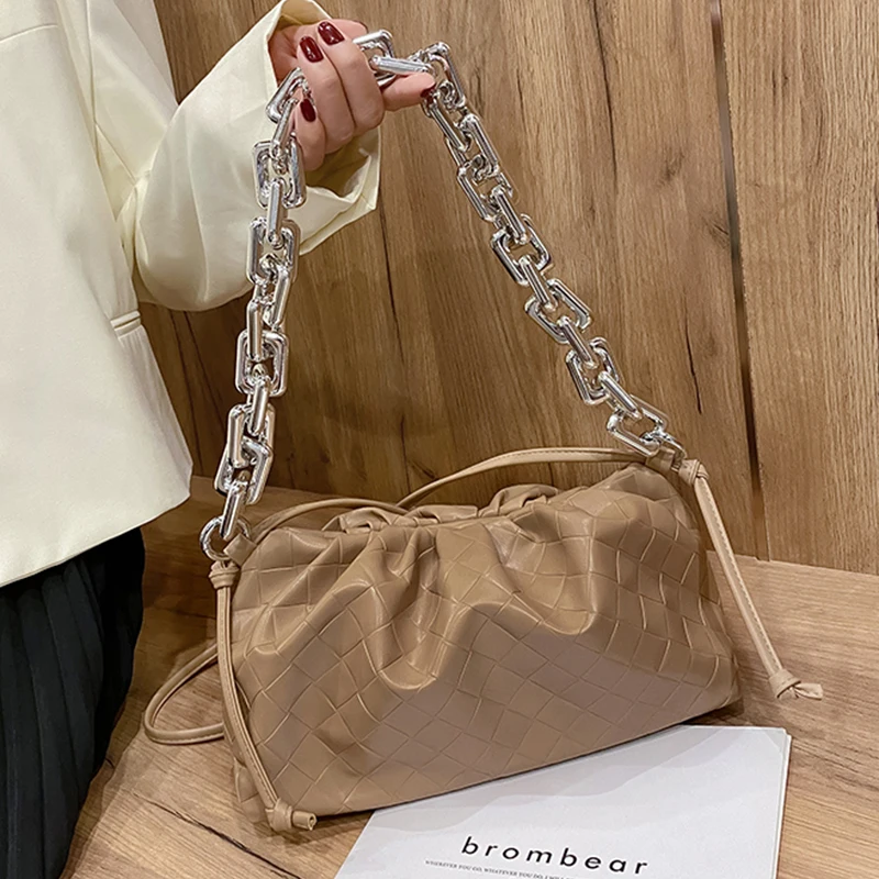 Модные мягкие кожаные сумки через плечо для женщин 2020 дизайн цепочки высокое