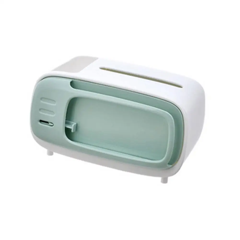 

Tissue Cell Phone Holder 2-in-1 TV Tissue Box Tissue Box With Cell Phone Slot Multifunction Storage Box Napkin Holder