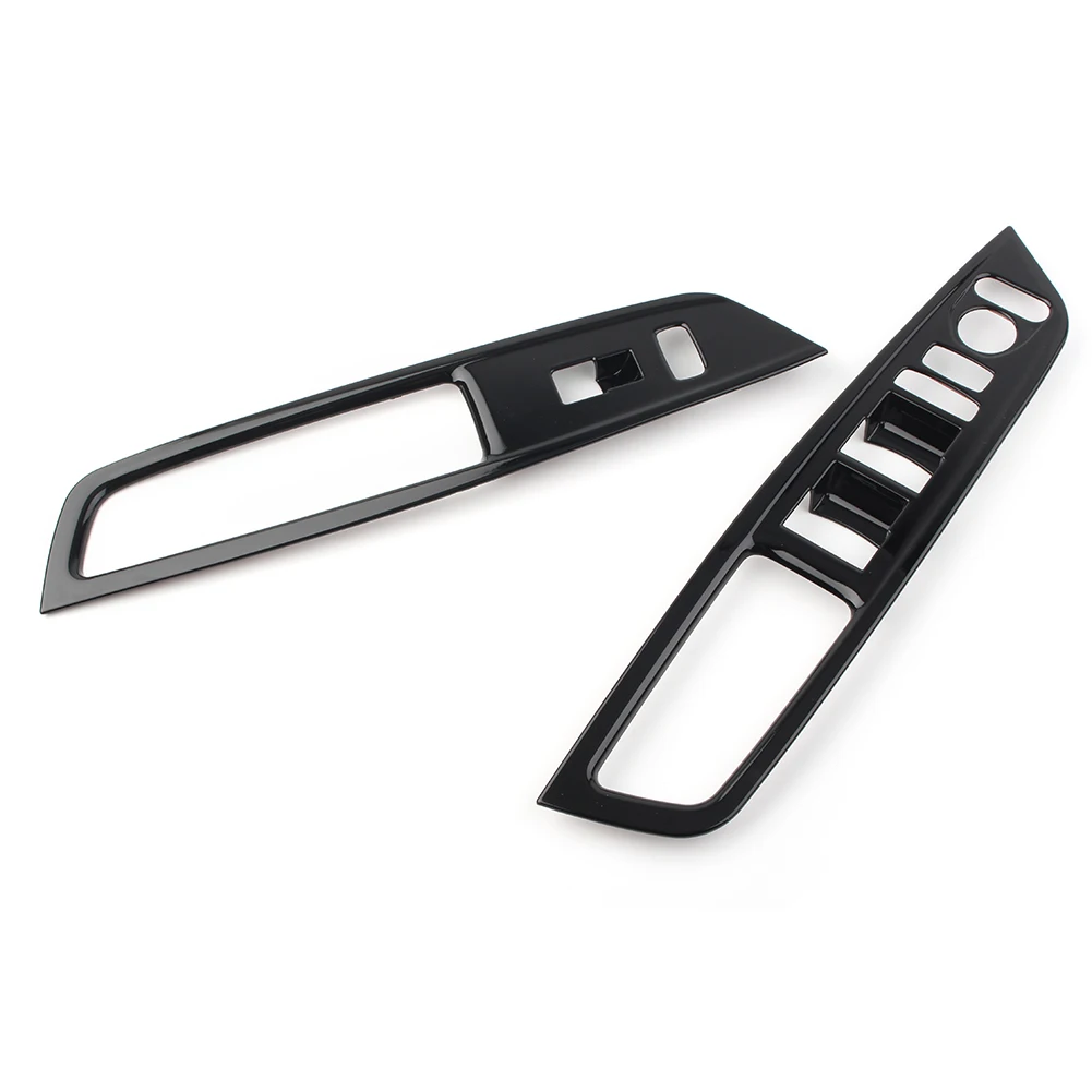 

For 2018 2019 Honda Odyssey Car ABSGlossy Black Door Window Button Panel Switch Cover Trim 2Pcs