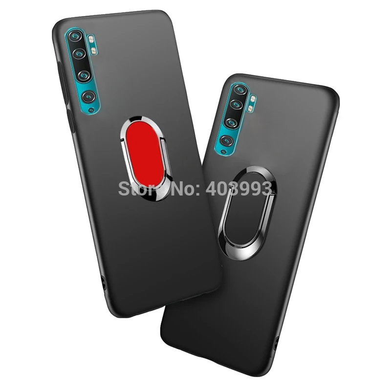 Чехол для Xiaomi Mi Note 10 с магнитным кольцом матовый защитный чехол Pro CC9 телефона |