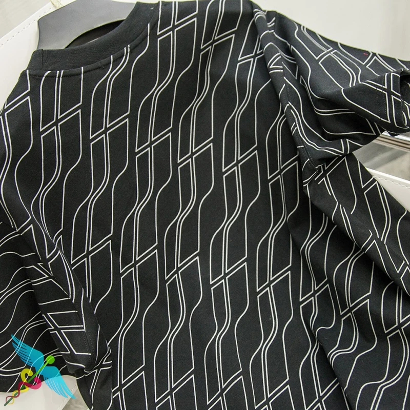 

Shirts WELLDONE T Men Women Reflective Letters Short-sleeved High Quality Plaid Cotton We11Done TShirts Top Tees