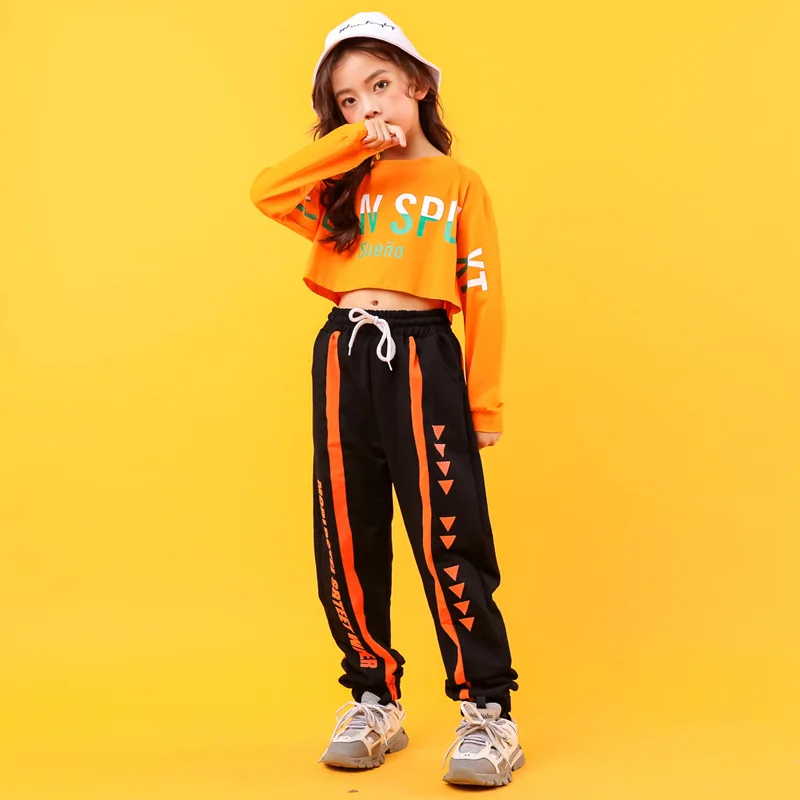 Детская свободная одежда в стиле хип хоп свитшот короткий топ Укороченная