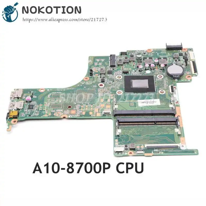 

NOKOTION For HP Pavilion 15-AB Laptop Motherboard 809338-001 809338-601 DA0X21MB6D0 A10-8700P CPU DDR3
