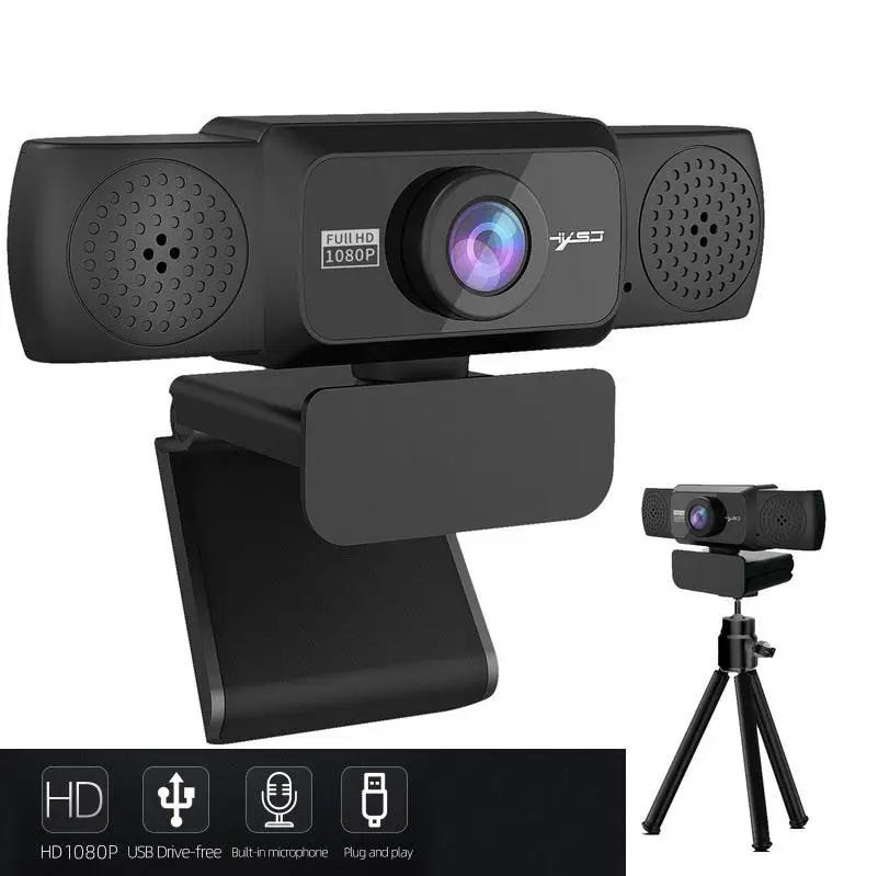 

1080P HD Webcam with Mic Rotatable PC Desktop Web Camera Cam Mini Computer WebCamera Cam Video Recording Work