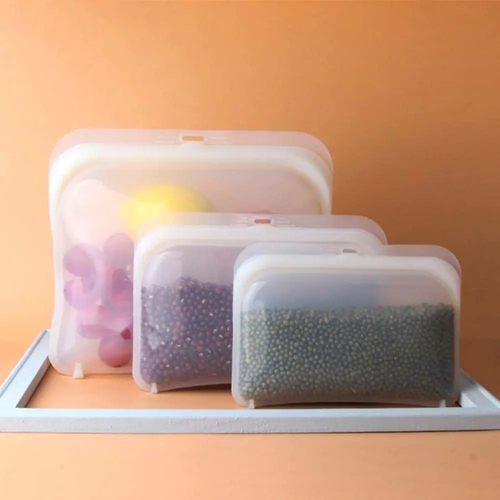 

Многоразовая Водонепроницаемая герметичная силиконовая сумка для сохранения свежести кухонных принадлежностей, пакет для хранения, конте...