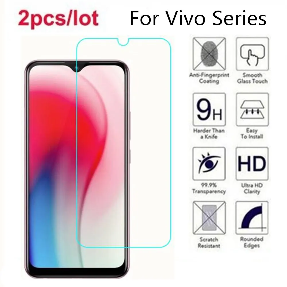 Закаленное стекло для Vivo Y91C U1 Y91 iQOO Y12 Y17 Y3 Y93 Lite 2.5D Премиум Защитная пленка на Y95
