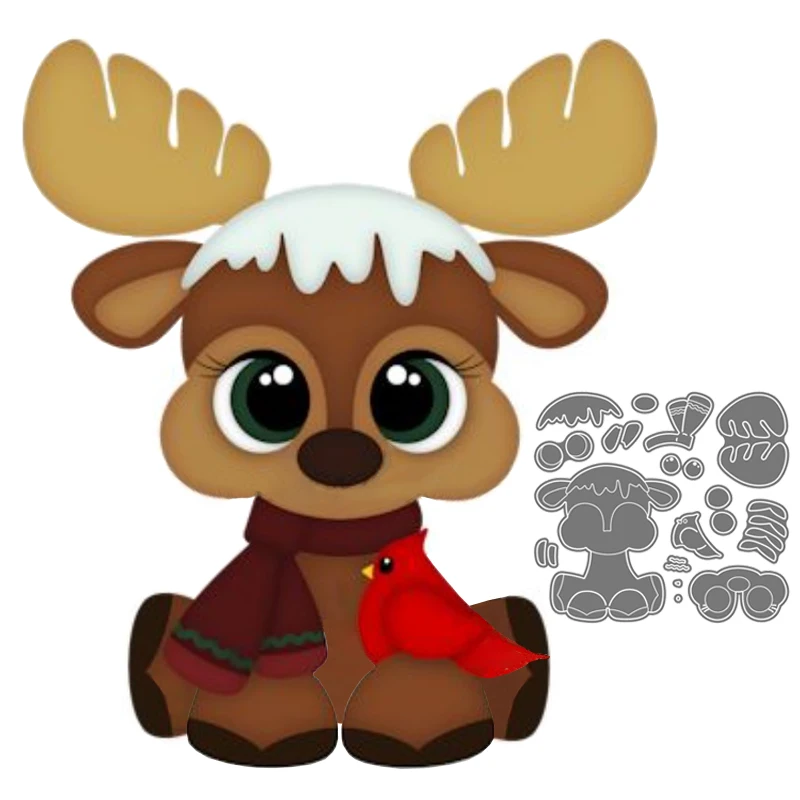 

Scrapbooking Material Die Cut Mould Christmas Dog Pet Deer 2022 New Metal Cutting Dies Stencils Crafts for DIY Album Paper Card