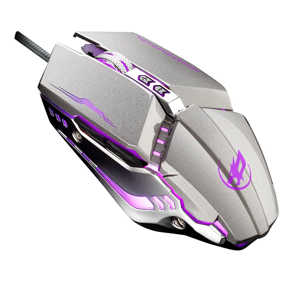 

Wired Usb Gaming Mouse Ergonomic Design Programmable 6keys 3200dpi Mice With Led
