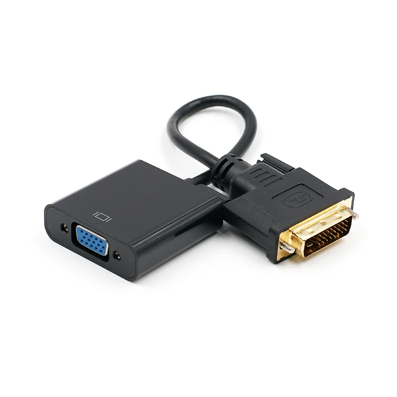 Кабель адаптер DVI VGA внешний 1080P кабель 24 + 1 25 Pin папа 15 мама видеоконвертер для ПК