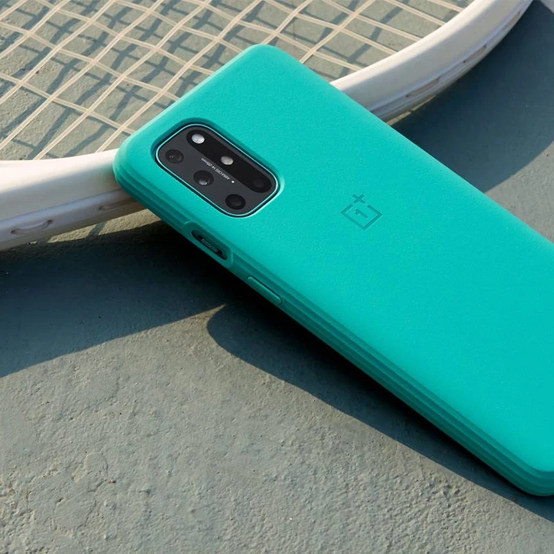 100% Оригинальный чехол OnePlus 8 T из песчаника карбоновый бамбука защитный 3D