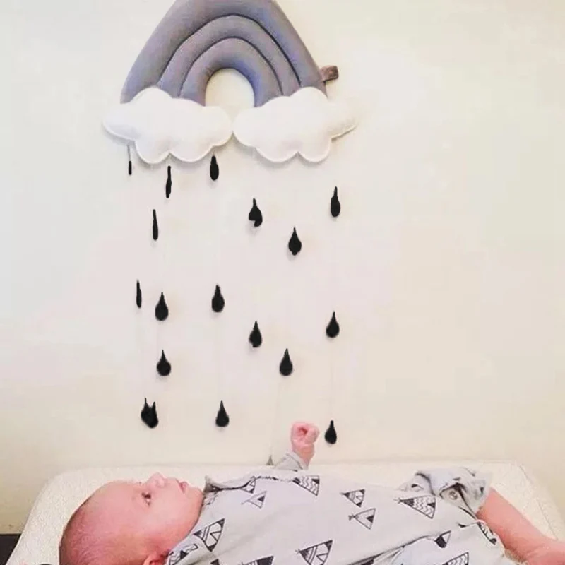 Милая Детская кровать колокольчик Радуга капля детская кроватка палатка Декор