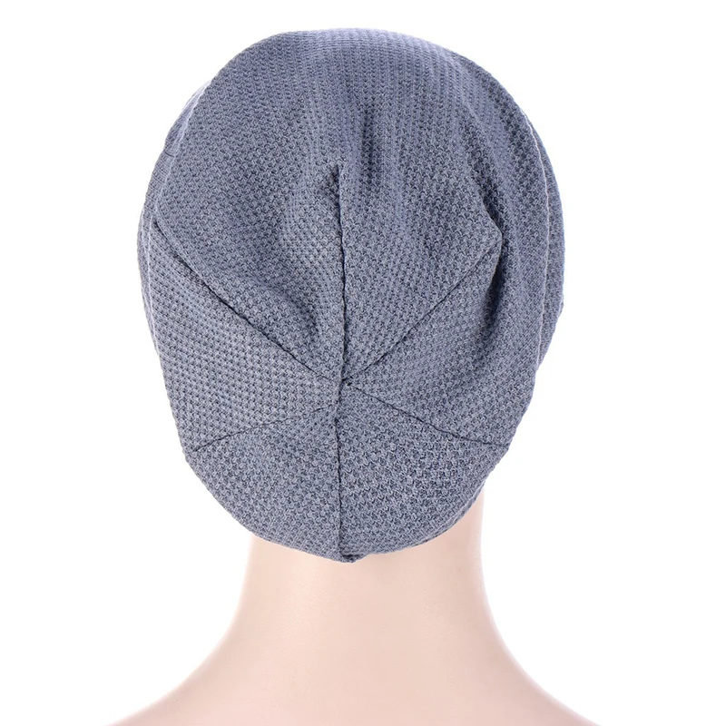 

2021 New Elastic Polyester Turban Hat Solid Color Women Warm Winter Headscarf Bonnet Inner Hijabs Cap Muslim Hijab Wrap Head