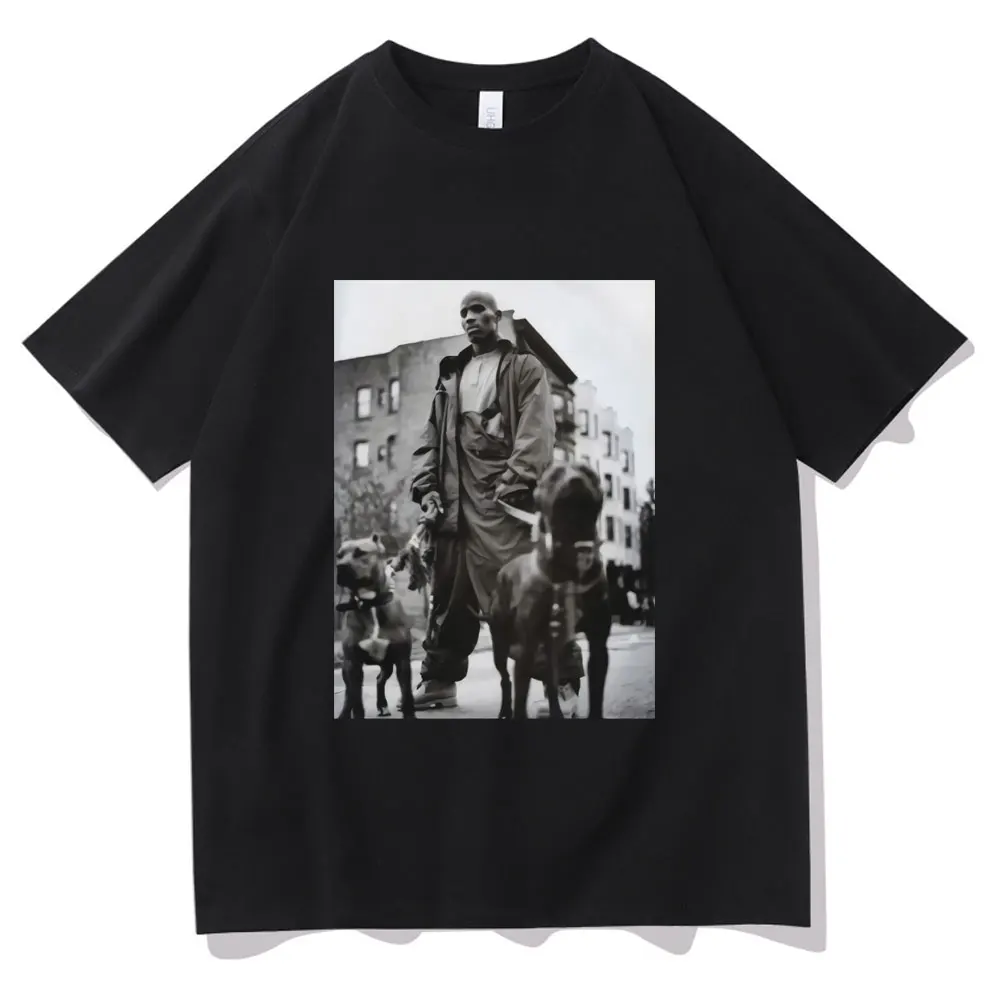 

Classic Retro DMX T-shirt Harajuku American Rapper Funny Dark Man X Graphics Short Sleeve Men Hip Hop Style Tops Loose Clothes