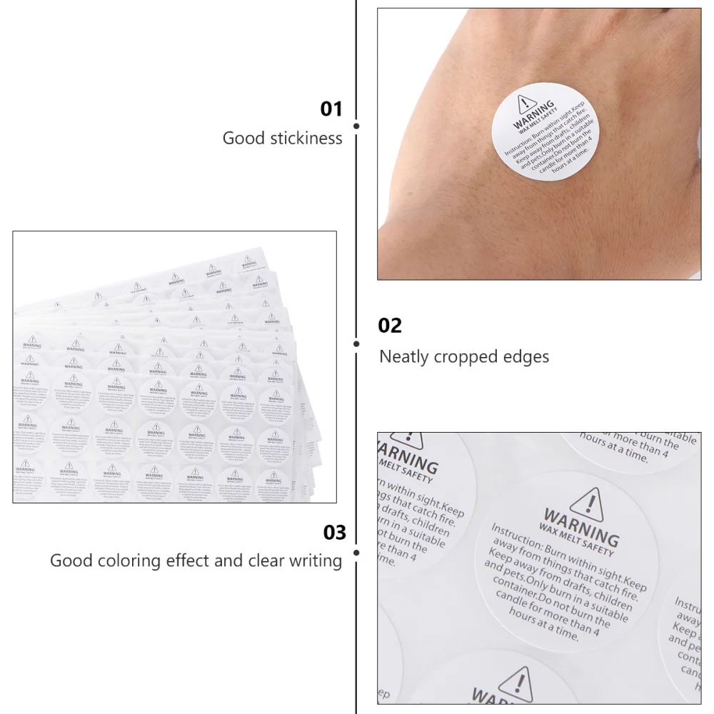 

520Pcs Candle Warning Stickers Candle Jar Container Labels Wax Melting Safety Stickers