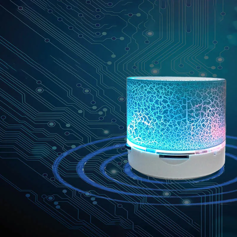 Портативный Bluetooth-динамик с трещинами светодиодный Яркий динамик подсветкой для