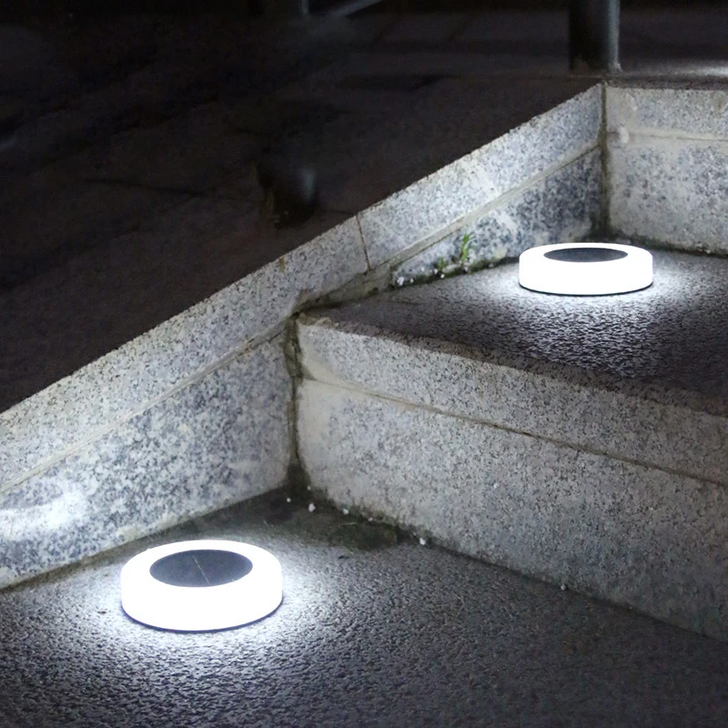 

LED Solar Lights for Garden Decoration Sunlight Under Ground Stairs Decking Buried Light Outdoor Warterproof Solar Panel Lamp