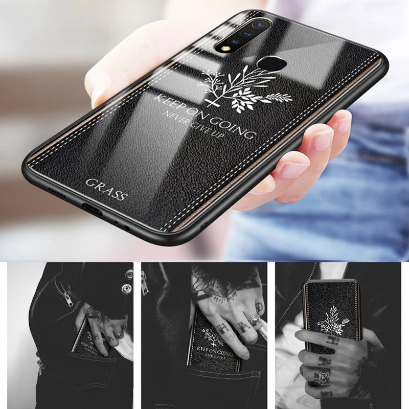 Стеклянный чехол для телефона в деловом стиле vivo U3 s V1941A гибридный мягкий