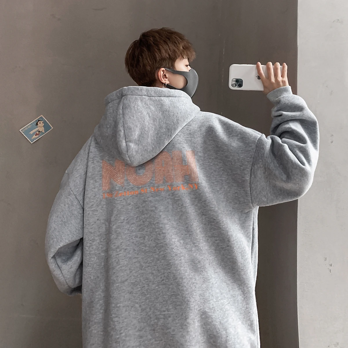 

Pullover Sweater Men's Hooded Spring and Autumn NewStyle 2021 Spring Youth Loose Trend Wild Thin Large Size With Hood