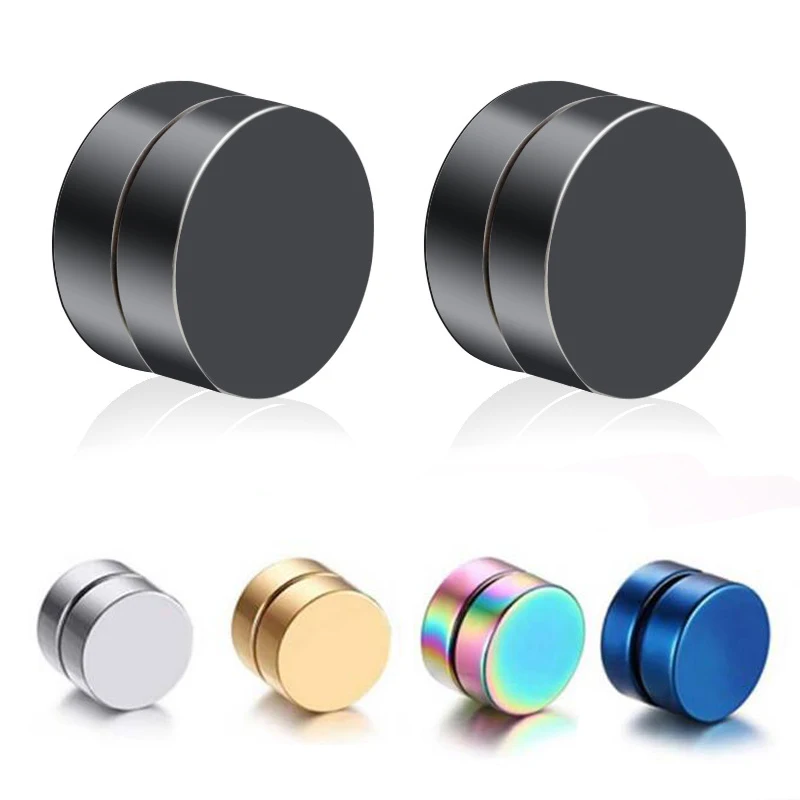 

Round Beautiful Circle Non Piercing 1PC Strong Magnet Magnetic Mens Ear Clip About6mm/8mm/10mm/12mm5 Colors Girls Earrings