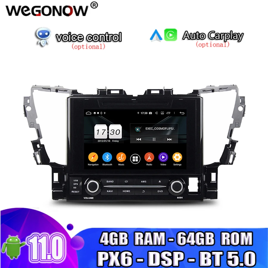 PX6 IPS TDA7851 Android 11 0 для Toyota Alphard 2015 4 ГБ ОЗУ 64 Гб ПЗУ 8-ядерный автомобильный DVD-плеер Wifi