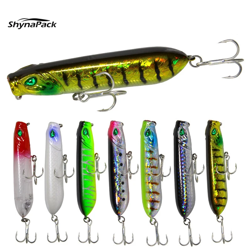 

TopWater Wopper Popper Fishing Lure 100mm/80mm Floating Wobbler Artificial Hard Baits Minnow for Sea Tuna Bass Goods for Fishing