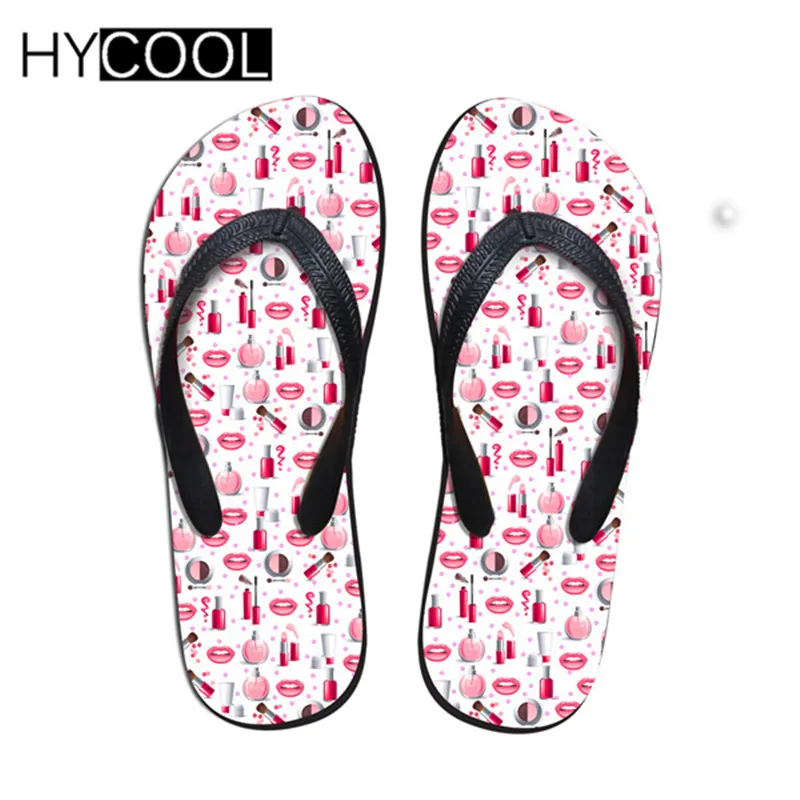 HYCOOL/Новинка; Модные женские Вьетнамки без шнуровки; милые летние женские шлепанцы с изображением мопса; женская пляжная обувь на плоской подошве с объемным рисунком Хаски; - Цвет: CC3287AB