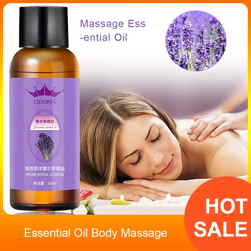 

30ml Plant Essential Oil Ginger Oil Body Massage Thermal Body Lavender Essential Oil For Scrape Therapy SPA Relieve Stress
