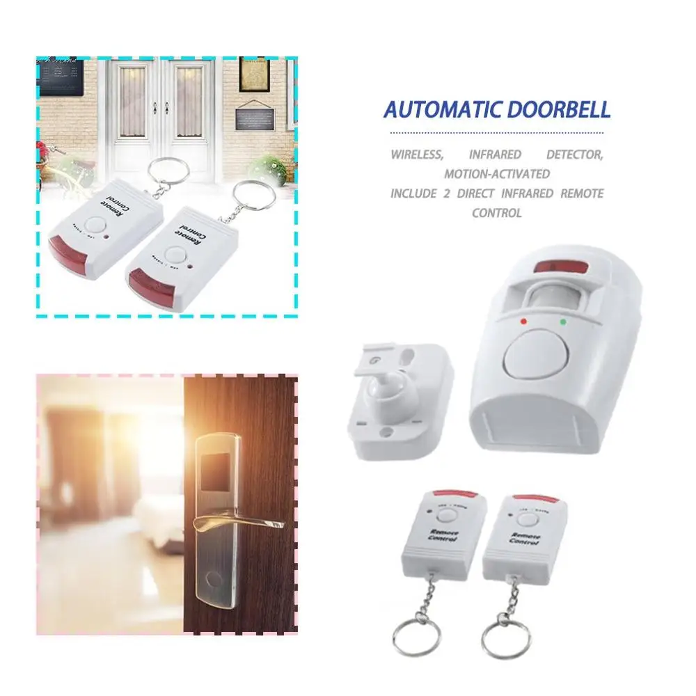 

105BD Sound Remote Control Wireless Infrared Motion Detector Burglar Sensor Alarm Security Home System Adjustable mounting