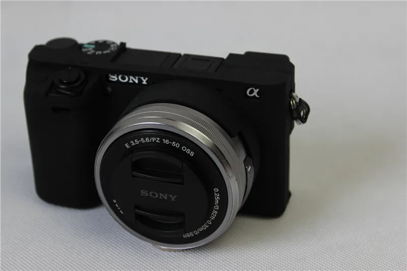 Black Сумка для камеры sony A6300/A6400 Мягкий силиконовый чехол для камеры защитный чехол - Цвет: Black