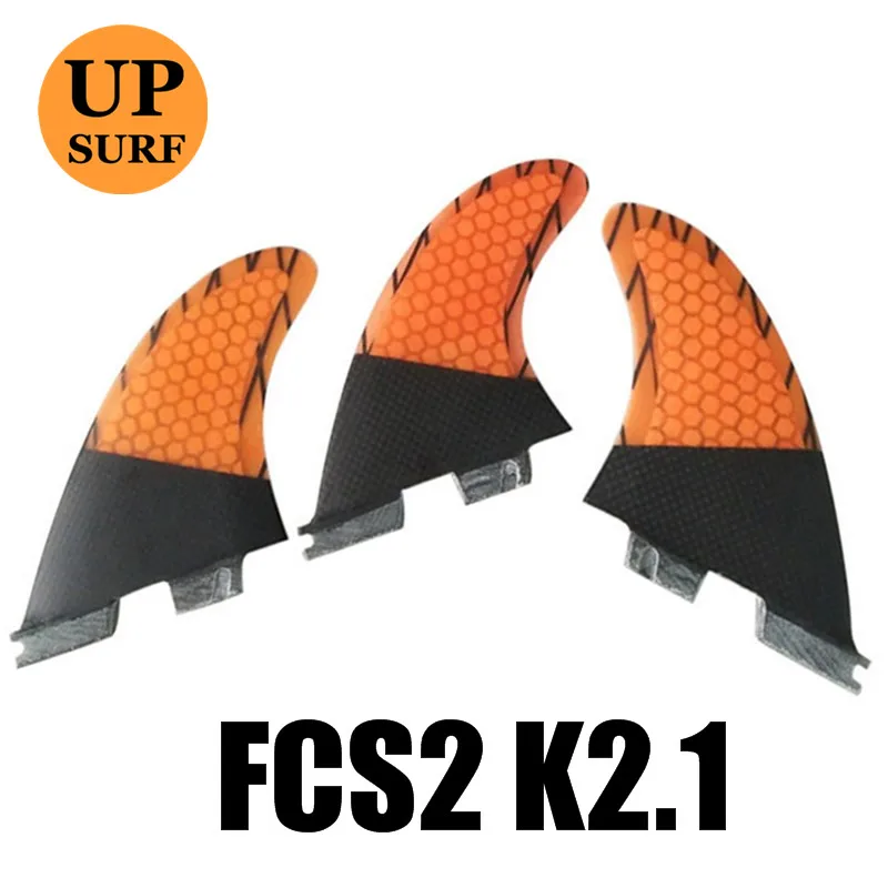 09 FCS II-K2.1Fins трехсекционный сотовый FCS2 плавник синий/оранжевый/серый/красный/зеленый Quilhas Surf Fin - Цвет: 09