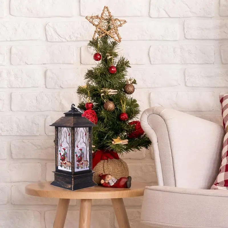 

Christmas Wind Lamp LED Night Light Candlestick Table Pendants Garden Decor