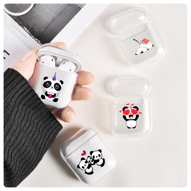 

Чехол для Apple airpods Pro, чехол для наушников с милыми животными, пандами, мультяшный чехол для Airpods 1 2, мягкий силиконовый чехол для зарядки наушн...