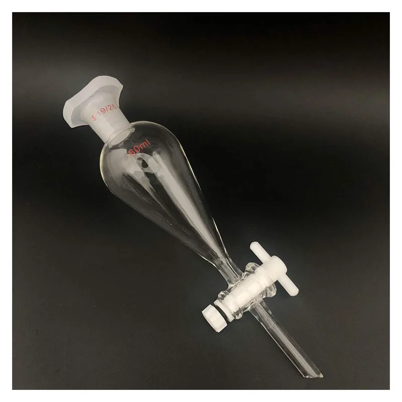 Стеклянная разделительная Воронка 60 мл из боросиликатного стекла с 19/26