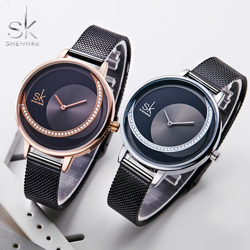 

SK Fashion Luxury Brand Women Quartz Watch Creative Thin Ladies Wrist Watch For Montre Femme 2019 Female Clock relogio feminino