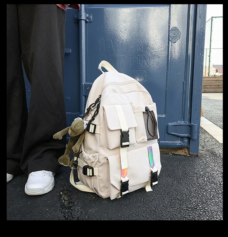 

Повседневная простая школьная сумка AA0044 в Корейском стиле, Женский студенческий рюкзак для старшей школы, новинка 2021 года для мужчин