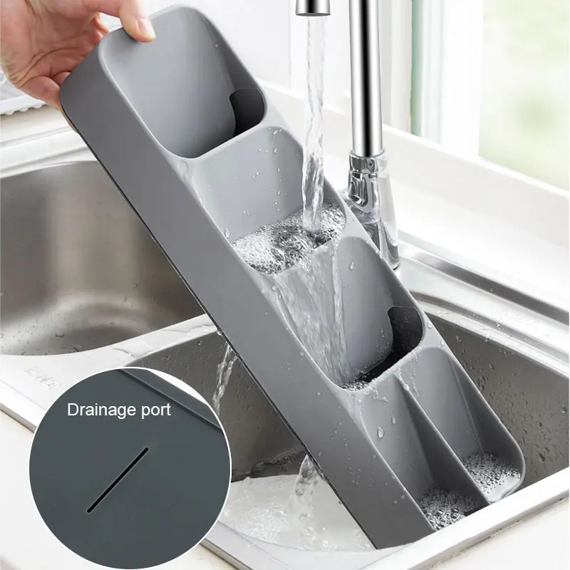 kitchen cutlery storage tray knife holder kitchen organizer kitchen container spoon fork storage separation knife block holder free global shipping