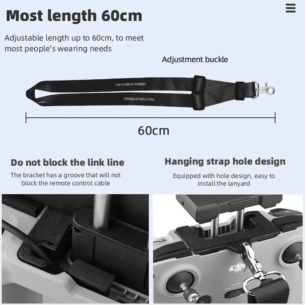 

Remote Controller Lanyard For DJI Mavic Air 2/2S/Mini 2 Drone Accessories Hook Holder Neck Strap Buckle Mount With Bracket
