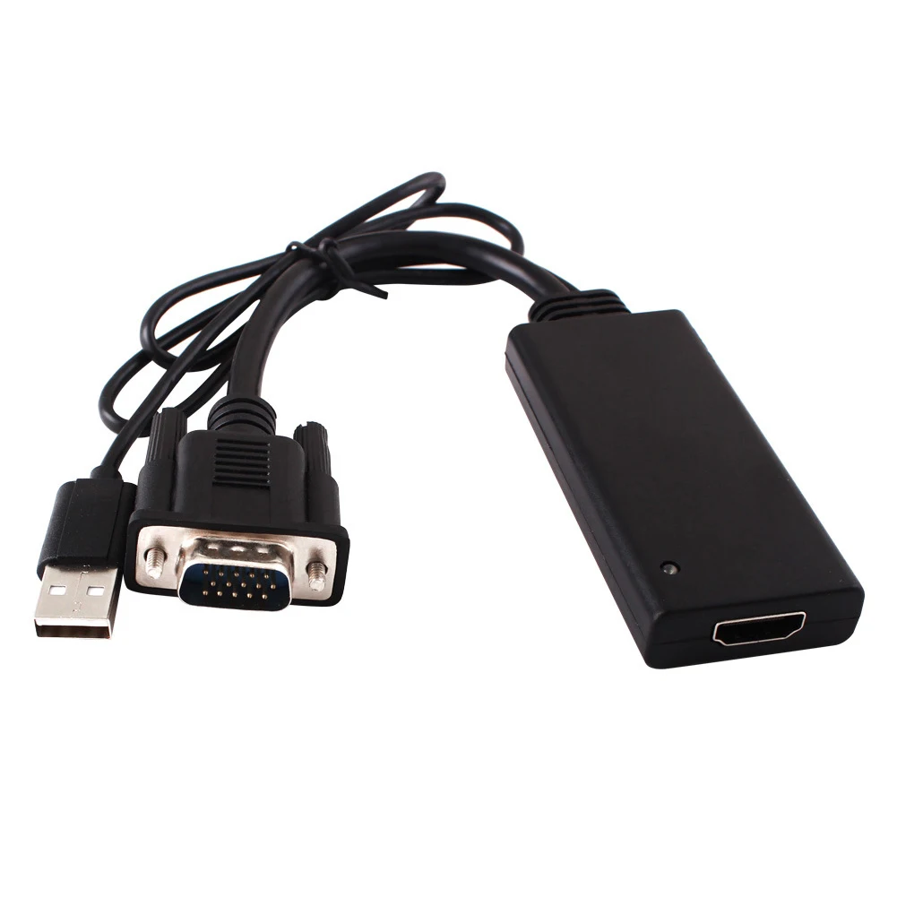 VGA к HDMI простой в использовании Кабель-адаптер для ноутбука аудио-видео
