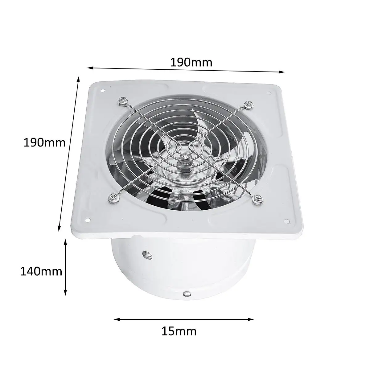 

Warmtoo 6 Inch 40W Duct Booster Fan Exhaust Blower Air Cleaning Cooling Vent Metal Blade Window Wall Bathroom Kitchen Toilet Fan