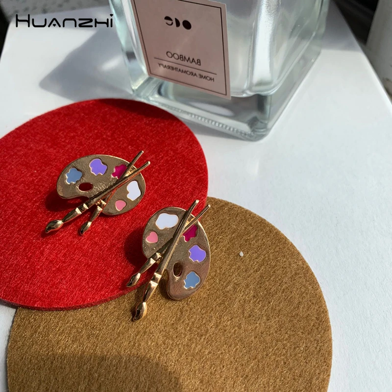 HUANZHI 2019 новые модные уникальные художественные палитры золотые металлические