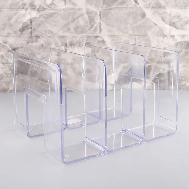 

2021 New Acrylic Transparent Multi-layer Bookend Decorative Book Shelf Home Room Office School Library Stationery Supplies Gifts