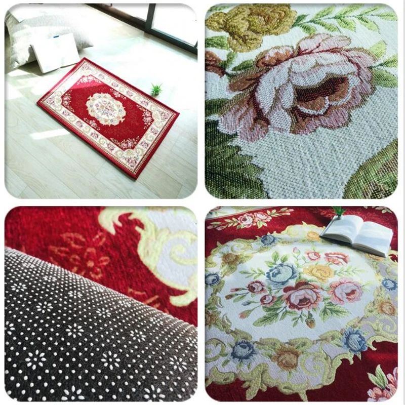 

High-end rectangular European-style living room carpet Customized home door mat floor mat living room coffee table carpet mats