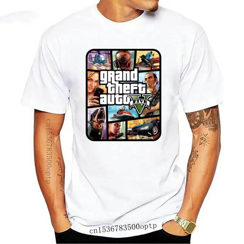 

New 2021 Gta V Gta Five Men T-Shirt Size S-2Xl Unisex Loose Fit Tee Shirt