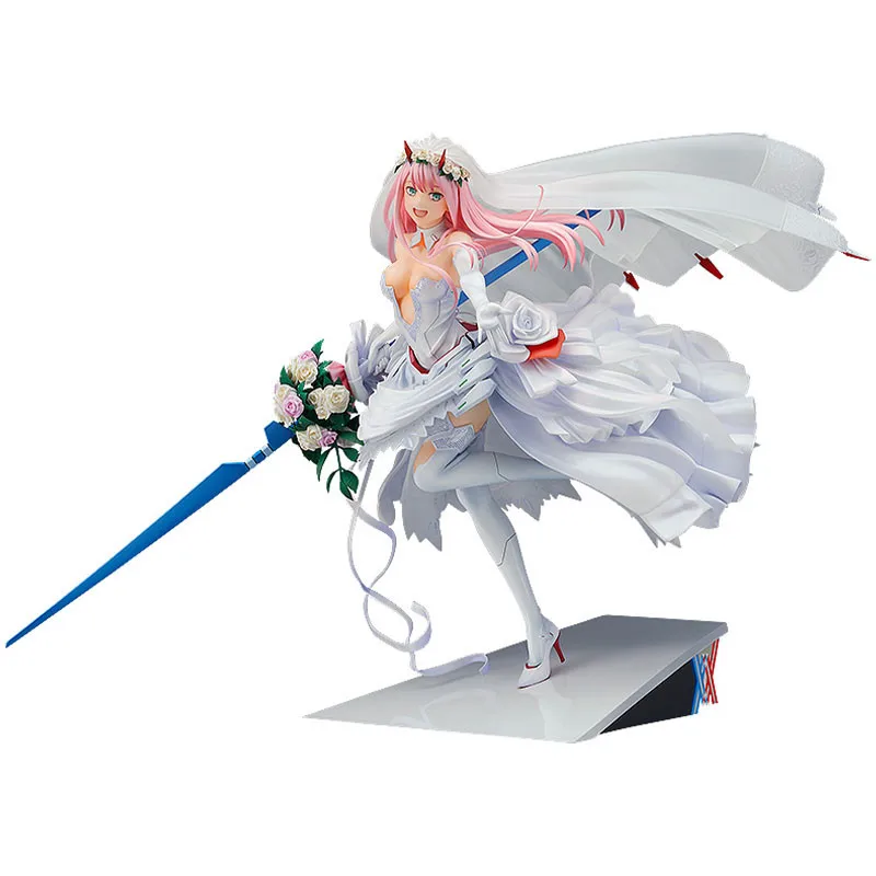

In Stock Code:002 Zero Two Wedding Dress Anime Figure Darling In The Franxx Anime Figurine Models Action Toy Figures Models Gift